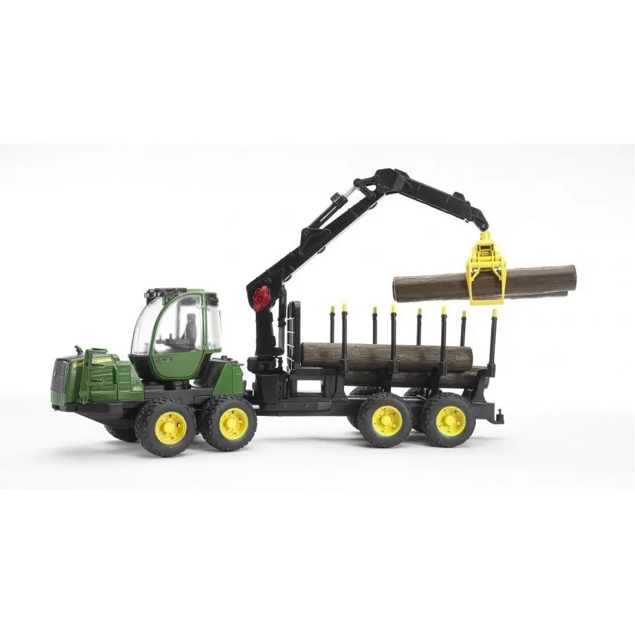 BRUDER Farmer - John Deere s ramenem a 4 kládami
