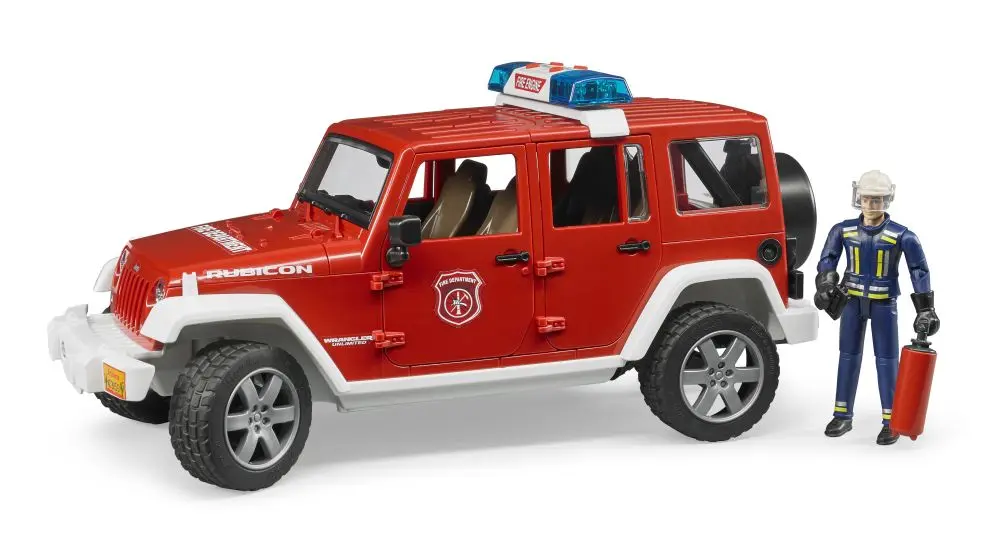 Bruder JEEP Rubicon - požární + figurka