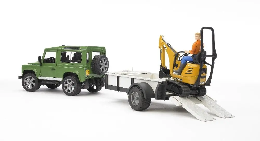 Bruder LAND ROVER  přepravník a  mikrobagr