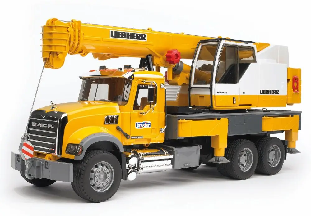 Bruder 02818 MACK Granite s jeřábem Liebherr