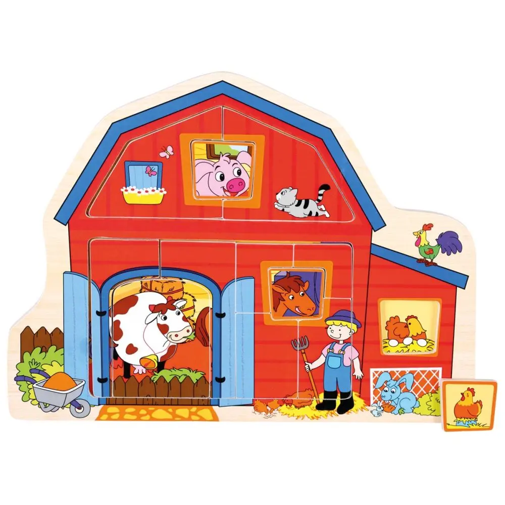 Puzzle odkrývací - Stodola na farmě (Bino)