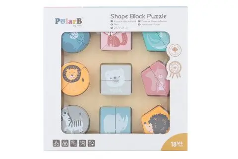 Viga vkládací puzzle tvary Zoo