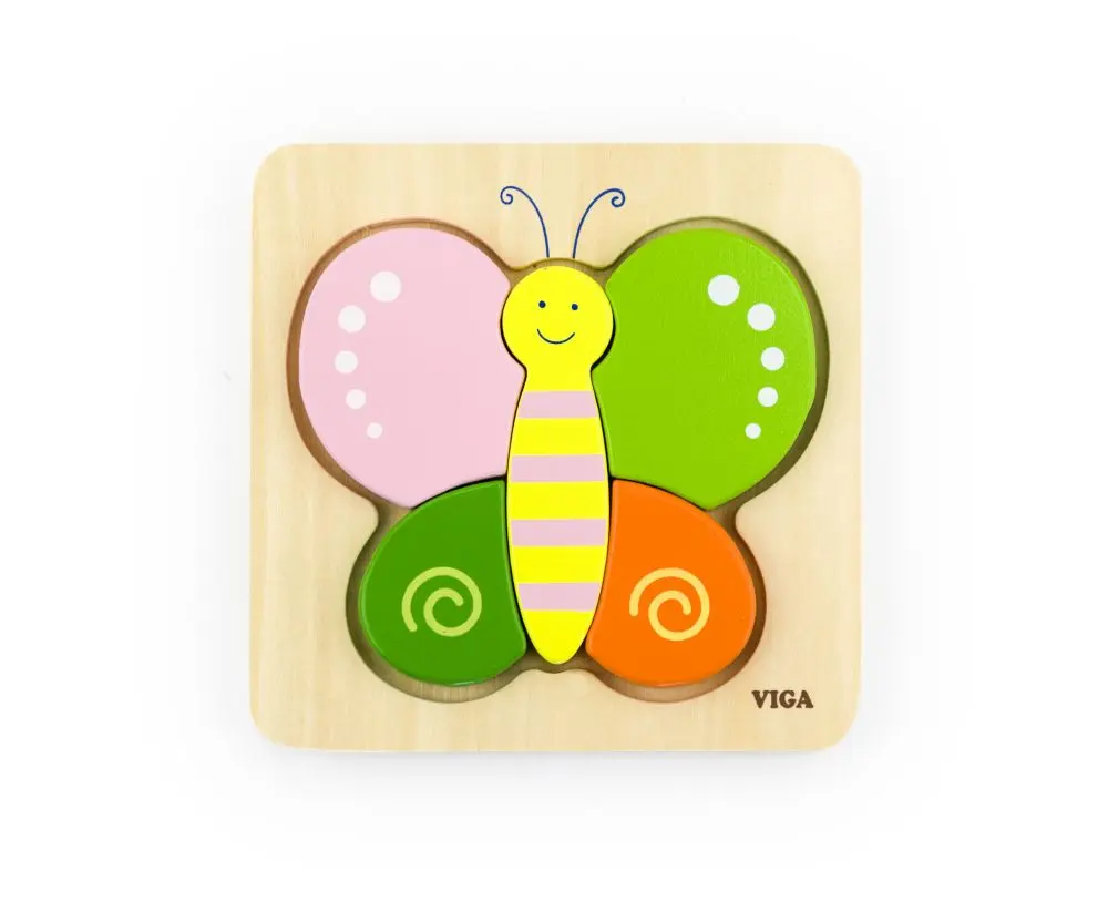 Viga Dřevěné puzzle pro nejmenší motýl