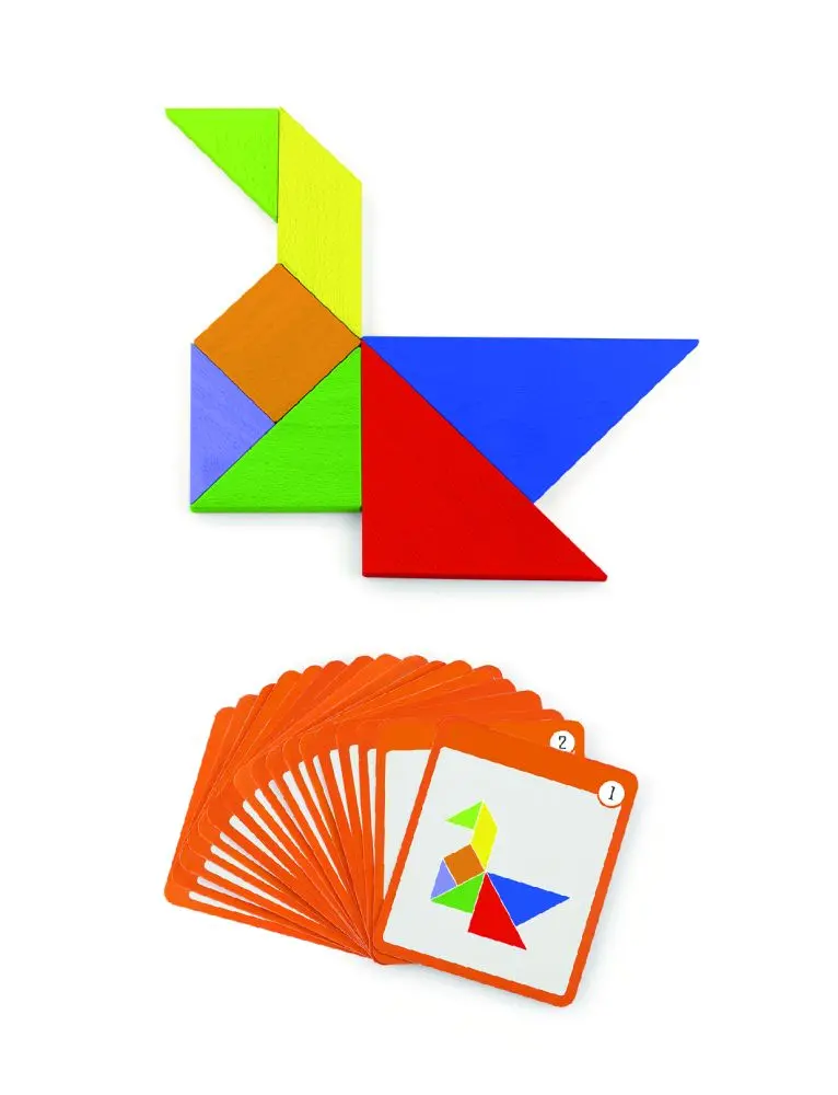 Viga Dřevěné magnetické tangramy