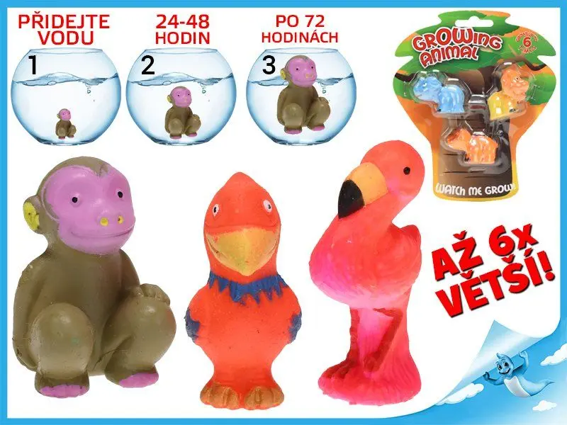 Mikro Zvířátko tropické rostoucí 3 ks