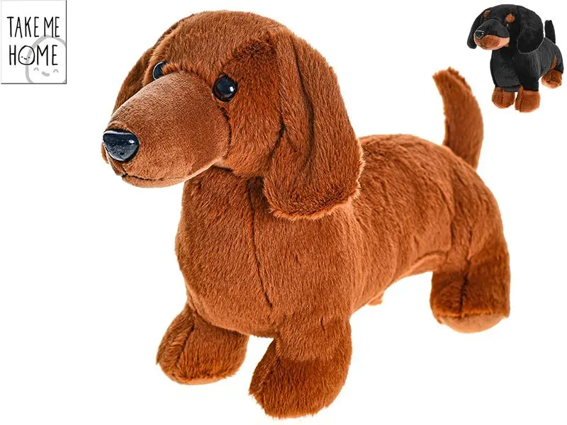 Mikro trading Take me home - Jezevčík plyšový - 36 cm - stojící