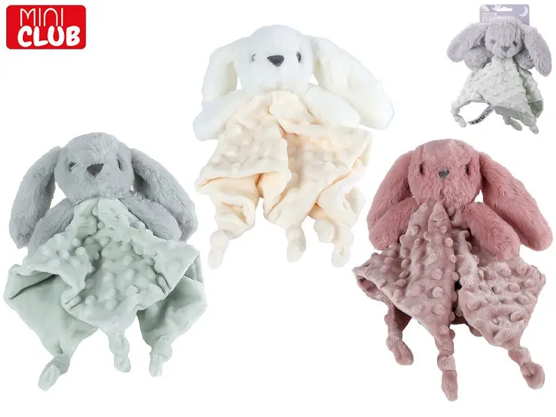 Mini Club zajíček usínáček plyšový s texturou 26 cm krémová
