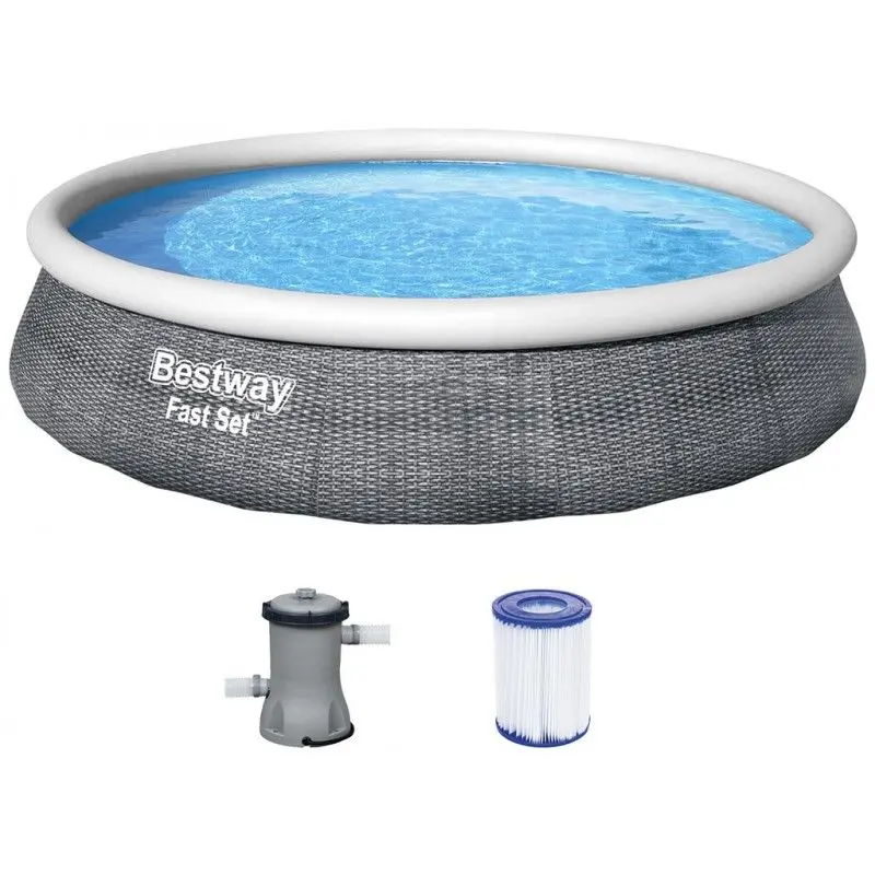 Bestway 57376 Fast Set™ Rattan 3.96m x 84cm s kartušovou filtrací