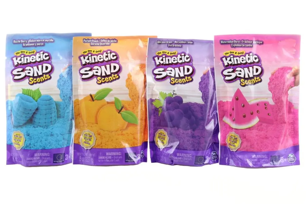 Spin Master Kinetic Sand 4 Druhy Balení s Ovocnými Vůněmi