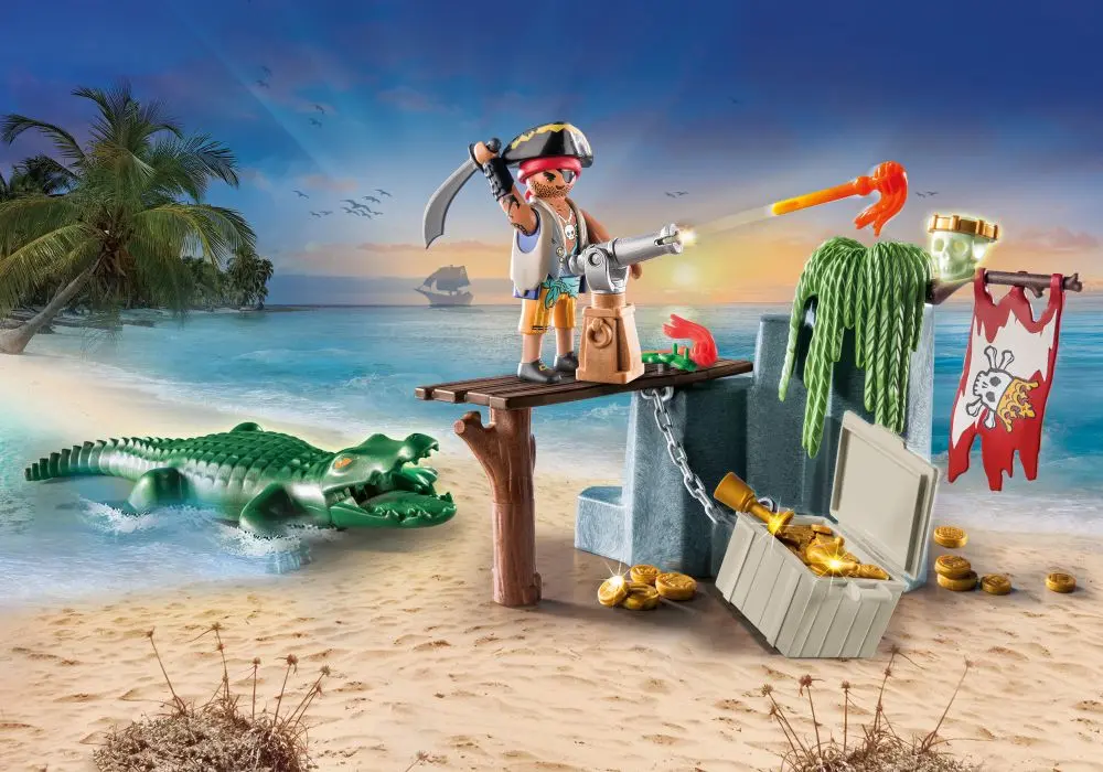 Playmobil 71473 Pirát s aligátorem