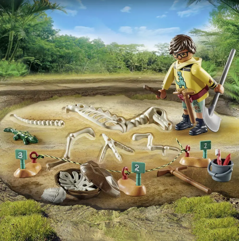 Playmobil 71527 vykopávky s kostrou dinosaura