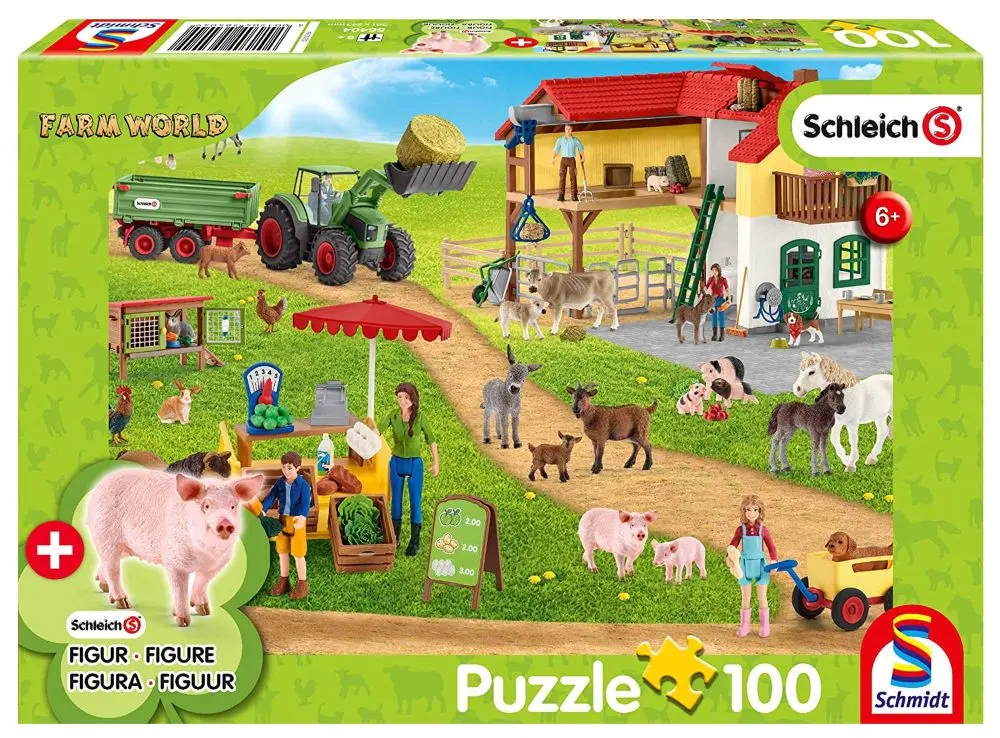 Schmidt Puzzle SCHLEICH Ekologické potraviny 100 dílků
