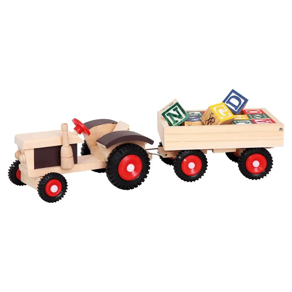 Bino Traktor gumová kola + vlečka