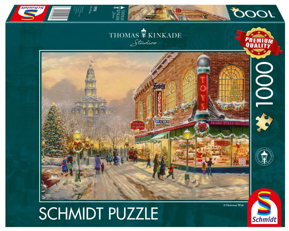 Schmidt Puzzle THOMAS KINKADE Vánoční přání 1000 dílků