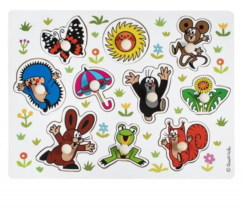 Dřevěné vkládací puzzle Krtek (velké) - hra z kategorie Maxi dieliky