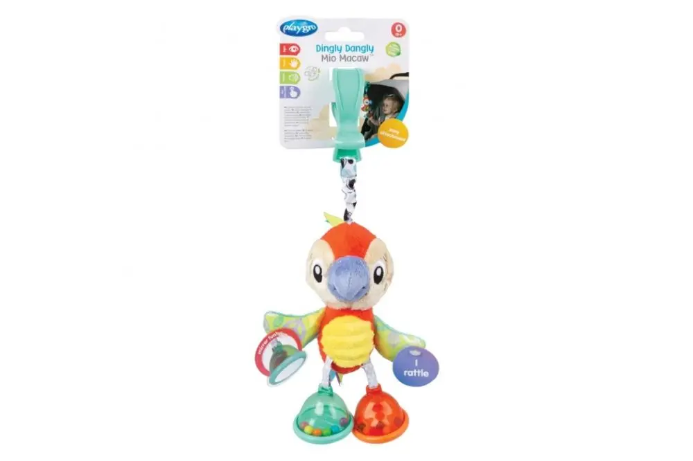 Playgro - Závěsný papoušek s klipem