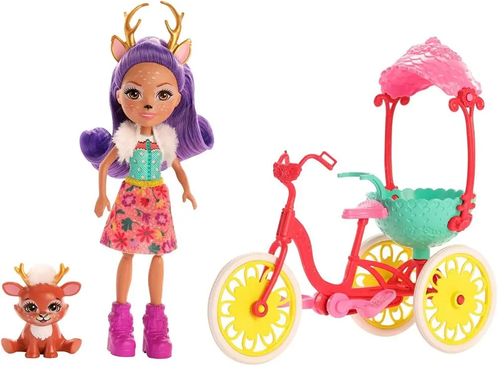 Enchantimals tříkolka pro jelínka, mattel gjx30
