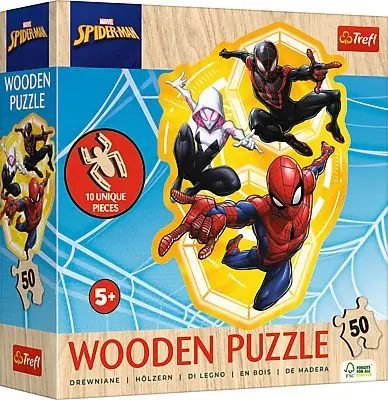 Trefl Puzzle 50 Dřevěné - Spiderman