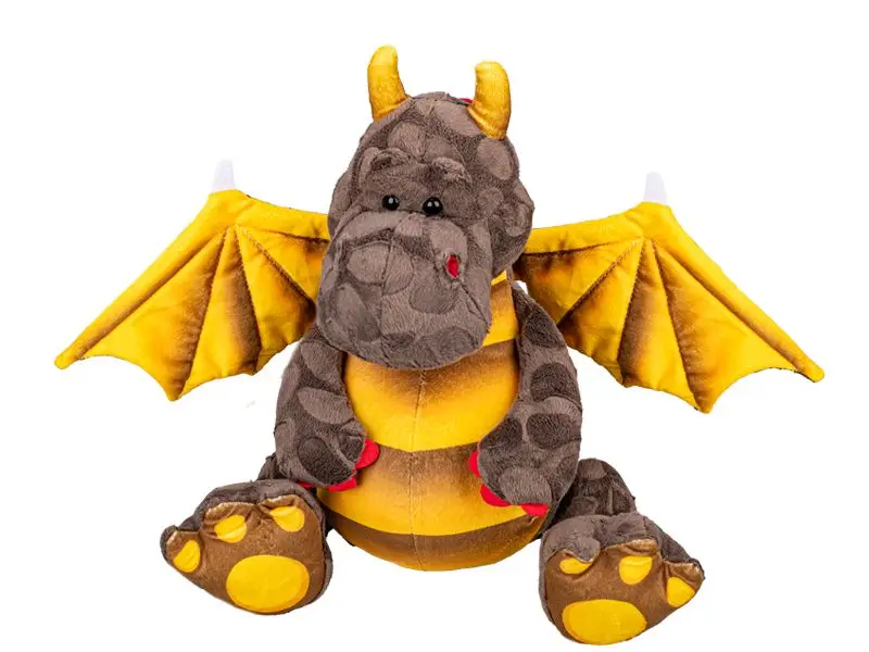 Mikro Drak plyšový 23cm hnědý sedící