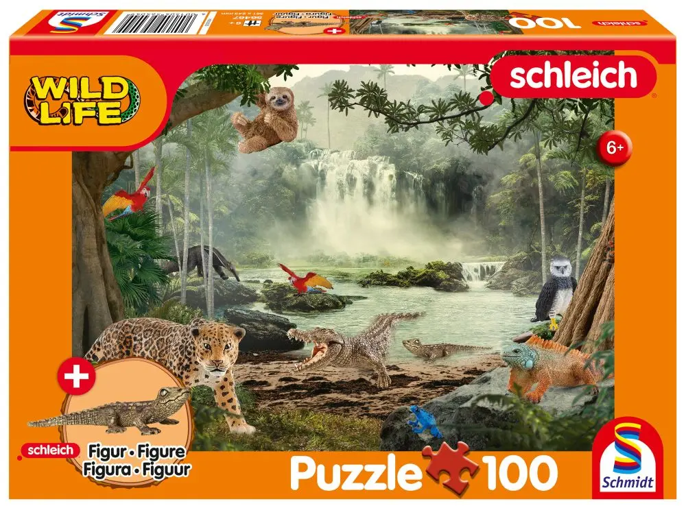 Schmidt SCHLEICH puzzle s divokou zvěří 100 dílků