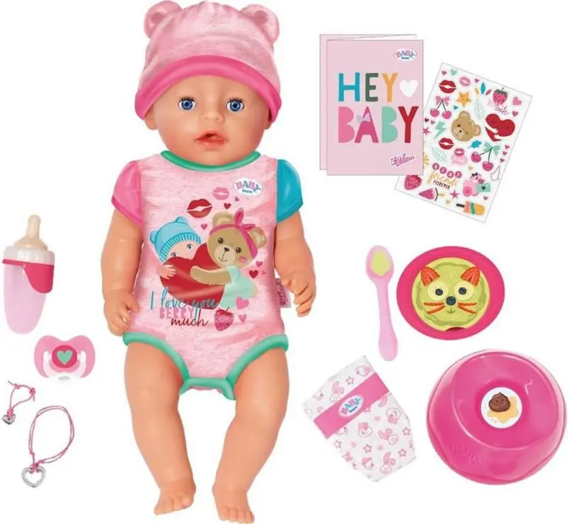 Baby born emma v body s medvídkem, 43 cm