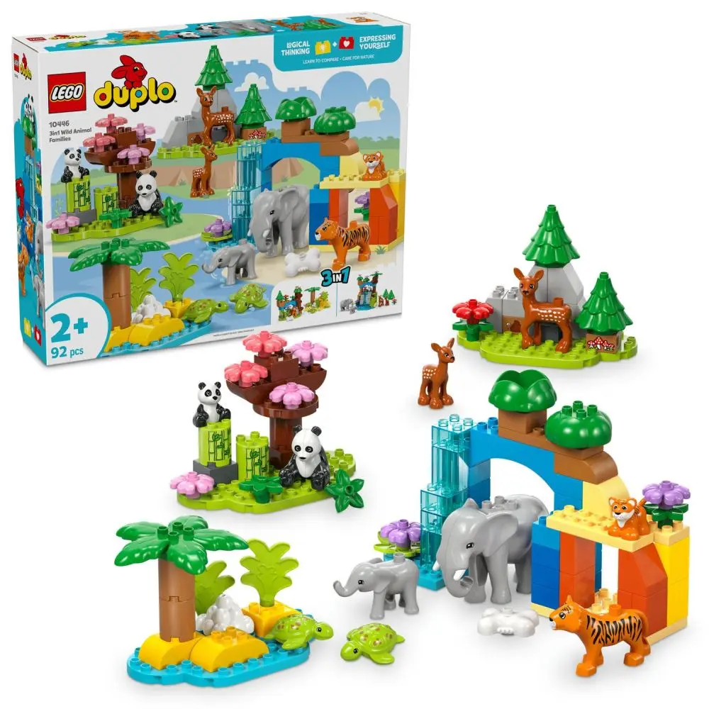 LEGO DUPLO® 10446 Rodinky divokých zvířat 3 v 1