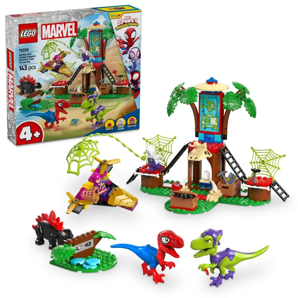 LEGO® Marvel Spidey 11200 Spidey, Gobby a raptoří bitva na základně na stromě