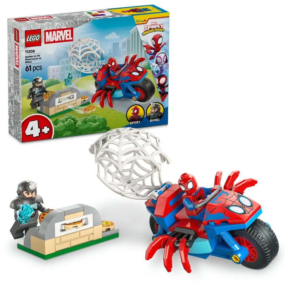 Lego® marvel 11206 spidey na motorce vs. rhino