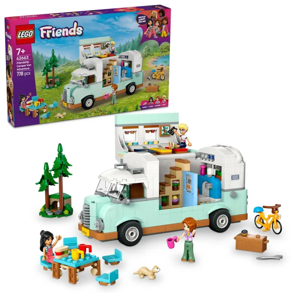 Lego® friends 42663 dobrodružství s karavanem přátelství