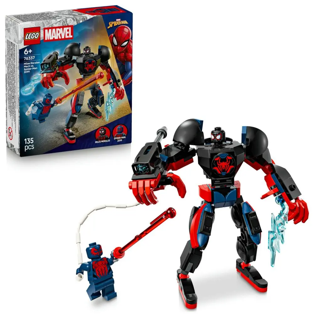 Lego® marvel 76337 robot milese moralese vs. spider-man 2099