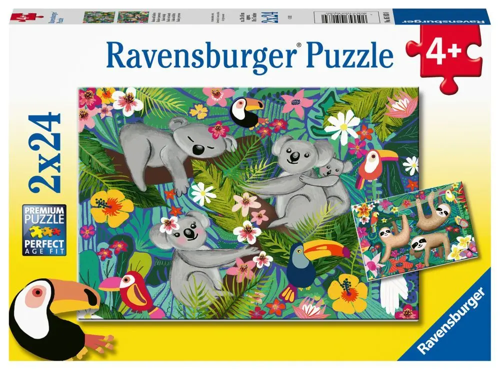 Ravensburger Koaly a lenochodi 2x24 dílků