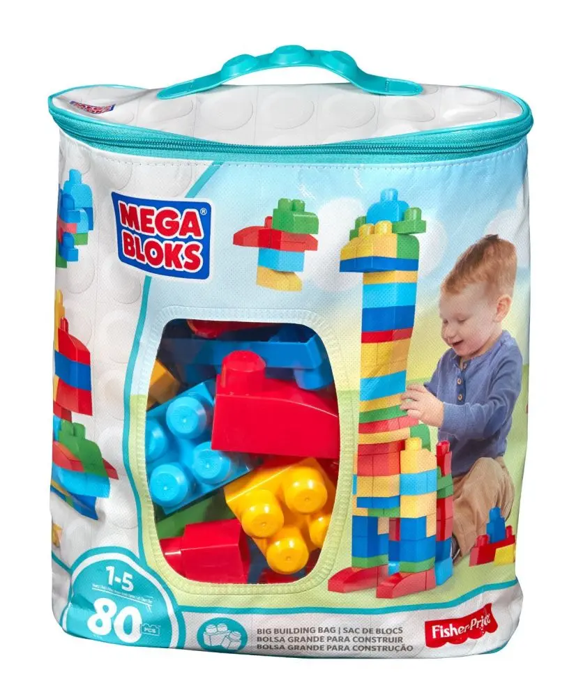 Mattel Mega Bloks FB pytel kostek (80) - modrý