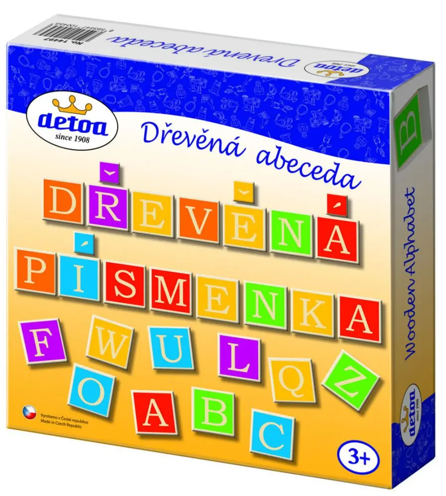 Kostky - Abeceda dřevěná, 60ks (Detoa)