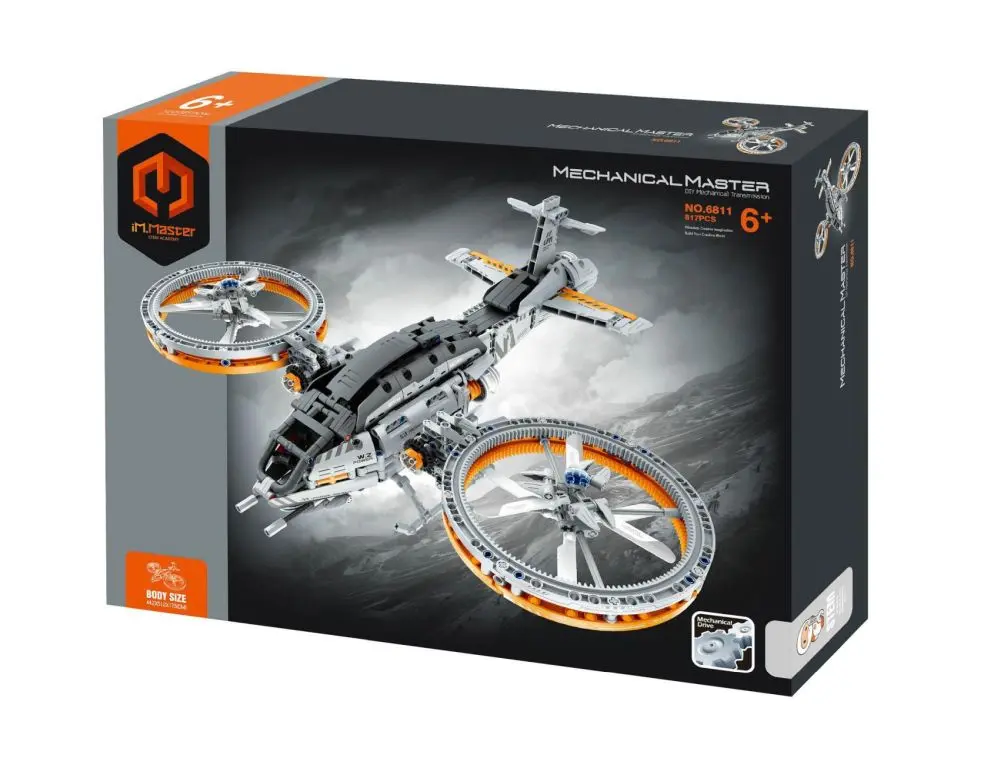 iM.Master Stavebnice Mechanical Master - Vesmírná loď s mechanickým pohonem - 850 dílků