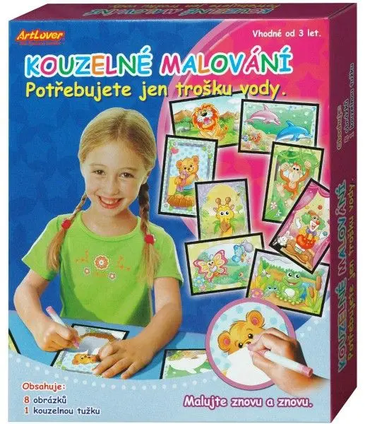 Teddies SMT Creatoys Kouzelné malování vodou 8 obrázků v krabici