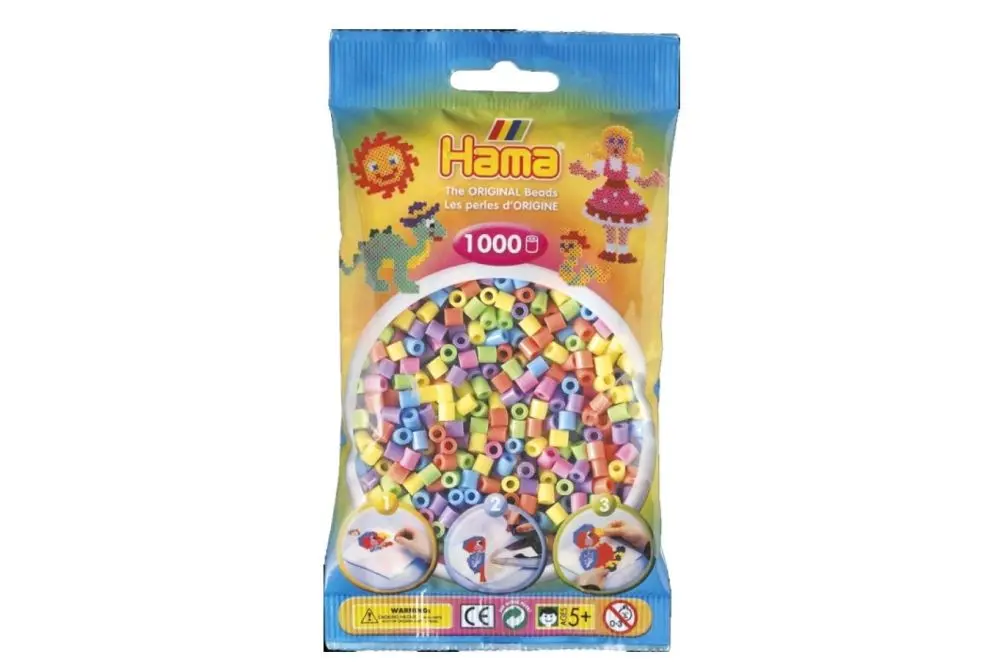 Hama Zažehlovací korálky MIDI duhové mix barev 1000ks H207-91