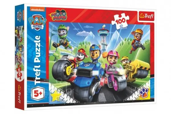 Puzzle Tlapková patrola - Na motorkách 100 dílků - Littlest Pet Shop
