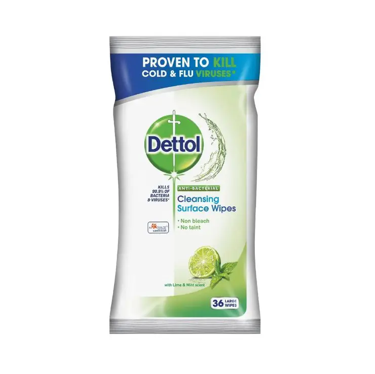 Dettol dezinfekční ubrousky na povrchy, 36 ks