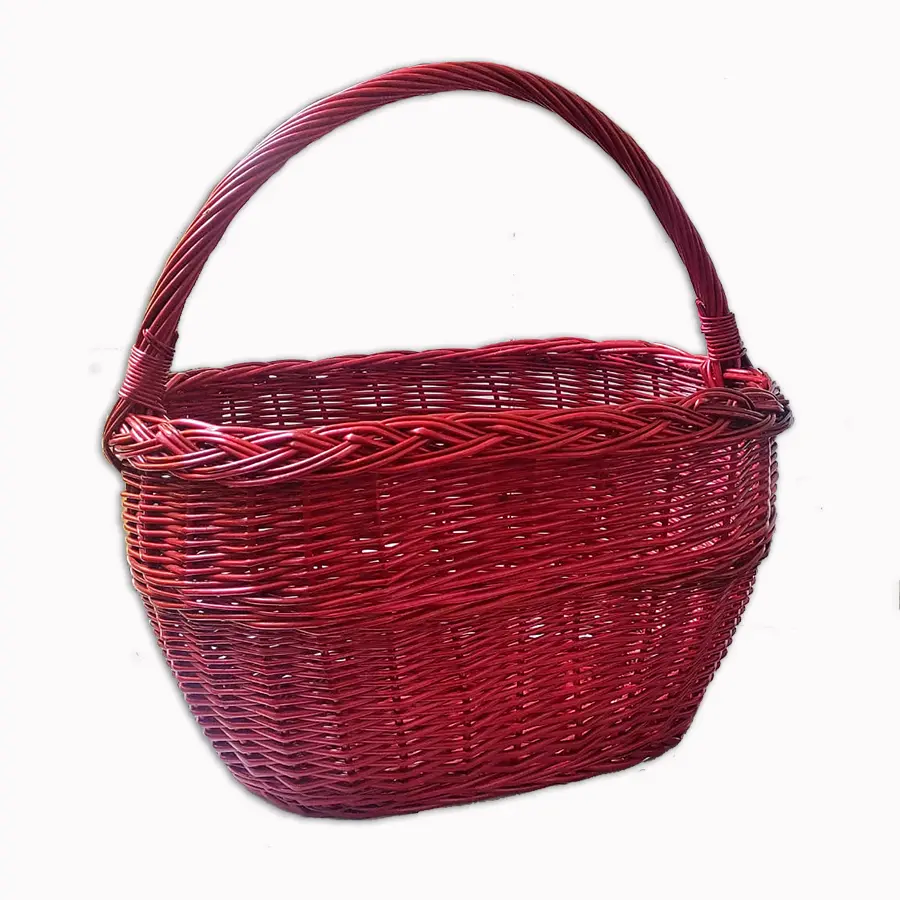 OVČÍ VĚCI Proutěný košík Červený - 622 - 40 x 28 cm