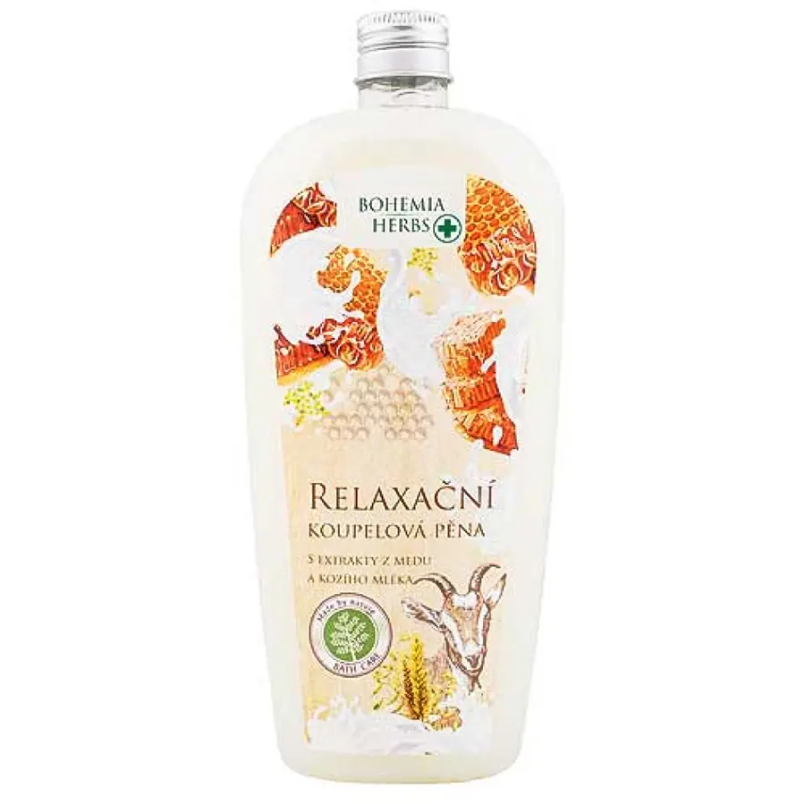 Bohemia Gifts Med a Kozí mléko relaxační koupelová pěna 500 ml