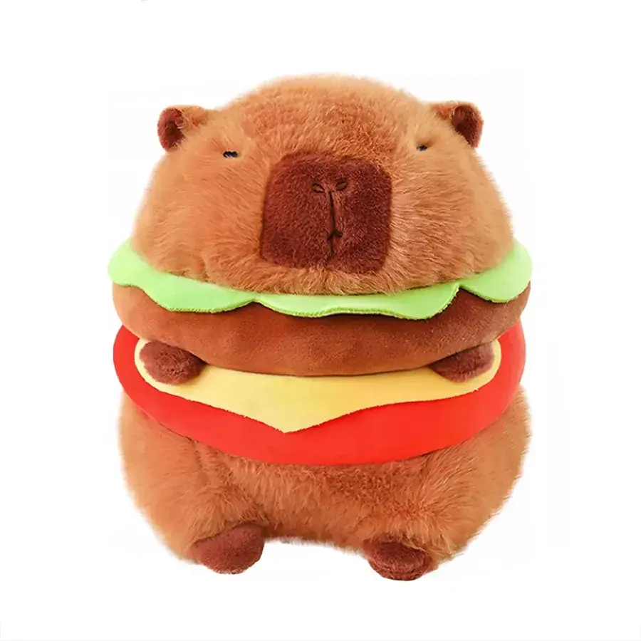 Plyšová kapybara hamburger 20 cm