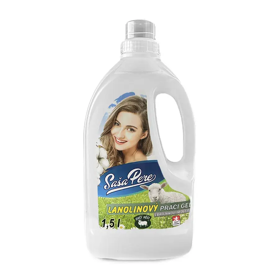 OVČÍ VĚCI Lanolinový prací gel s bavlníkovým olejem 1,5 L