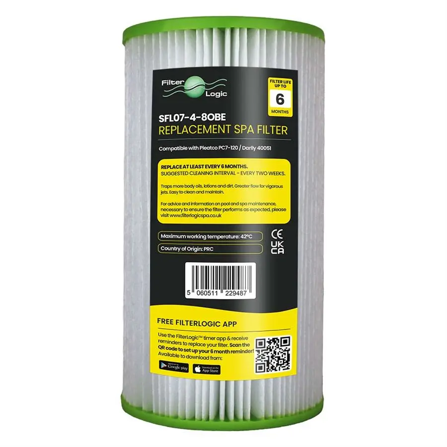 FilterLogic SFL07-4-8OBE filtr do vířivky, bazénu INTEX A 29000, Pleatco PC7-120, Unicel C-460