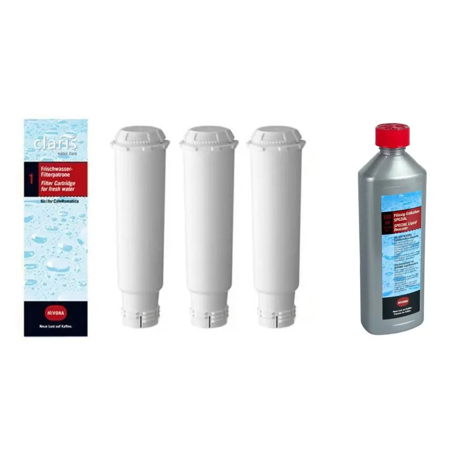 Nivona NIRF 700 Claris vodní filtr 3 ks + NIRK 703 odstraňovač vodního kamene 500 ml