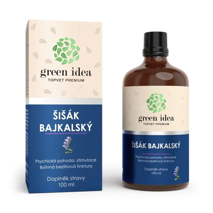 Green idea Šišák bajkalský bezlihová tinktura 100 ml