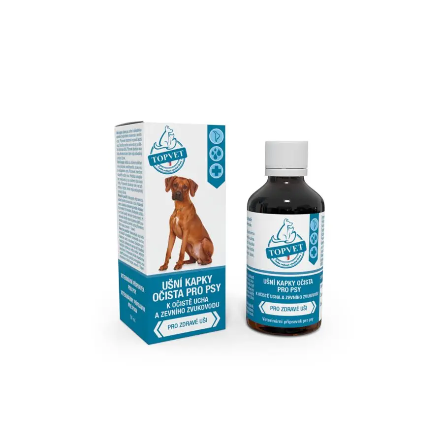 Topvet Green idea ušní kapky očista pro psy 50 ml