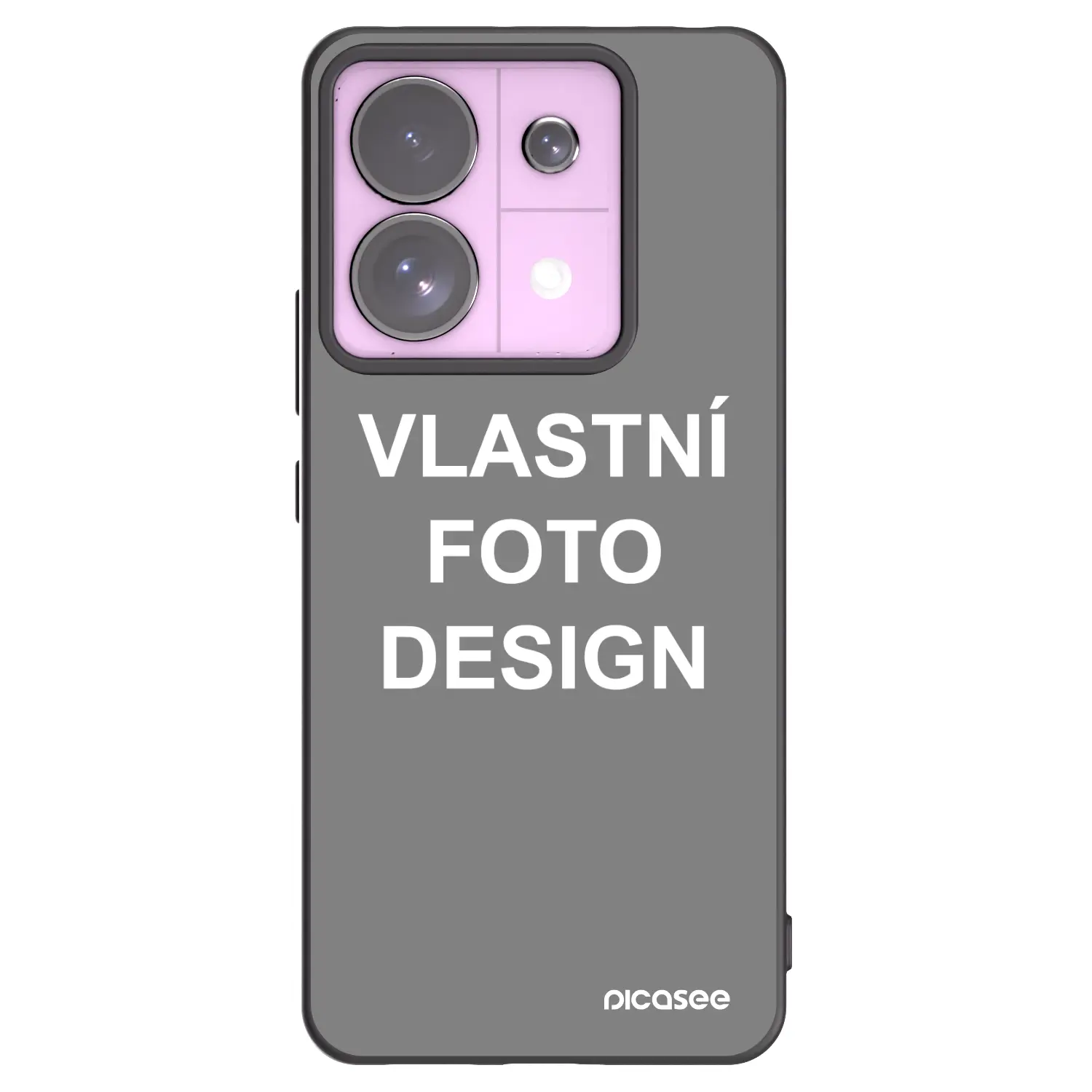 Silikonový černý obal pro Xiaomi Redmi Note 13 Pro 5G - Vlastní fotka/motiv