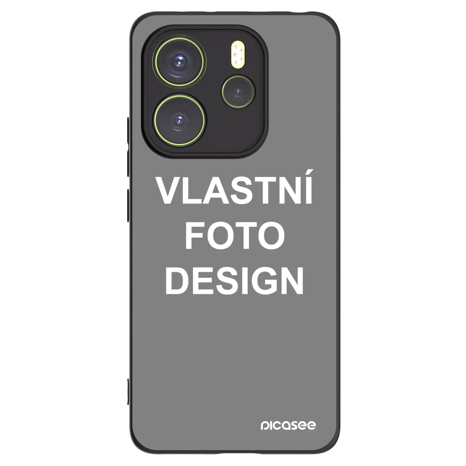 Silikonový černý obal pro Xiaomi Redmi Note 14 4G - Vlastní fotka/motiv