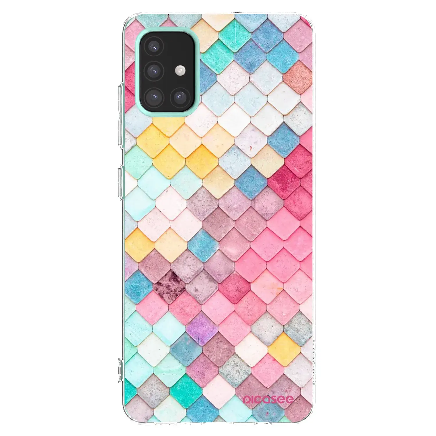Silikonový průhledný obal pro Samsung Galaxy M31s - Barevná střecha