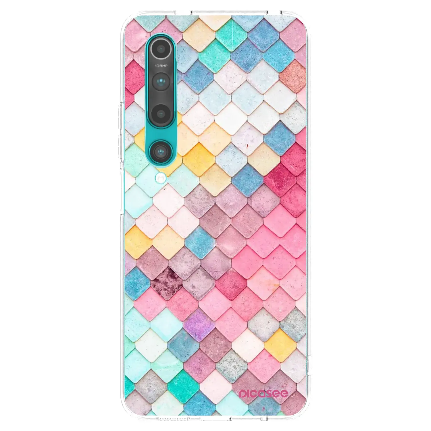 Silikonový průhledný obal pro Xiaomi Mi 10 - Barevná střecha
